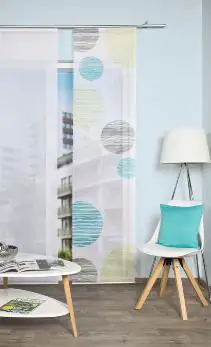 Home Wohnideen Flächenvorhang Borden blau-grün, 60 x 260 cm