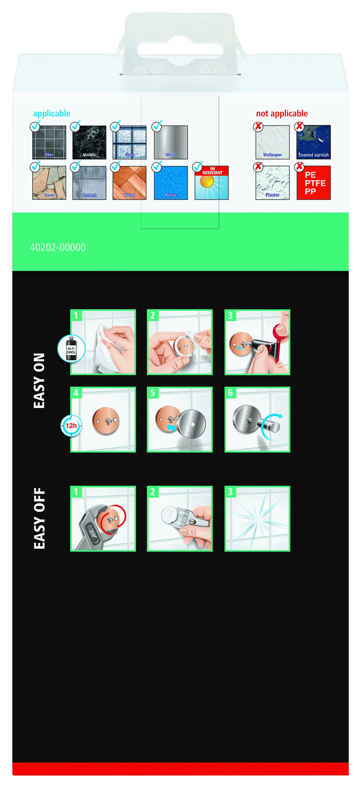 tesa Duschablagekorb Aluxx zum Kleben viereckig 1 Ablage verchromt 25 cm