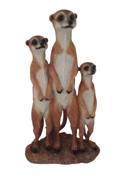 Dekofigur Erdmännchen Familie 40,5 x 22,5 cm braun Dekofigur Erdmännchen Familie 40,5 x 22,5 cm braun