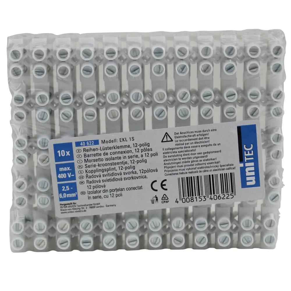 Lüsterklemme 12p 2,5-6,0mm² 10x