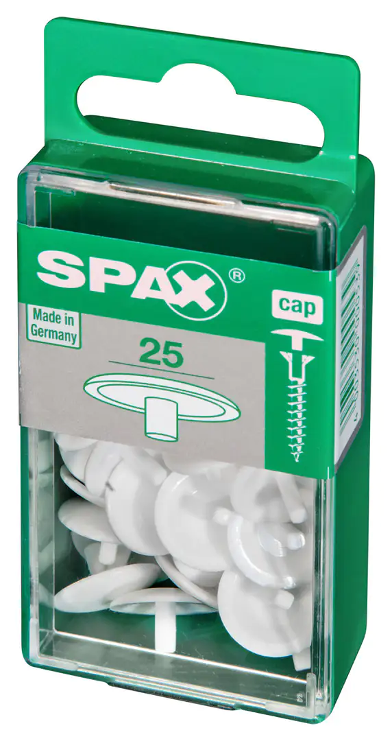 Spax Abdeckkappen weiß zum stecken (stift) - 25 Stk. Spax Abdeckkappen weiß zum stecken (stift) - 25 Stk.
