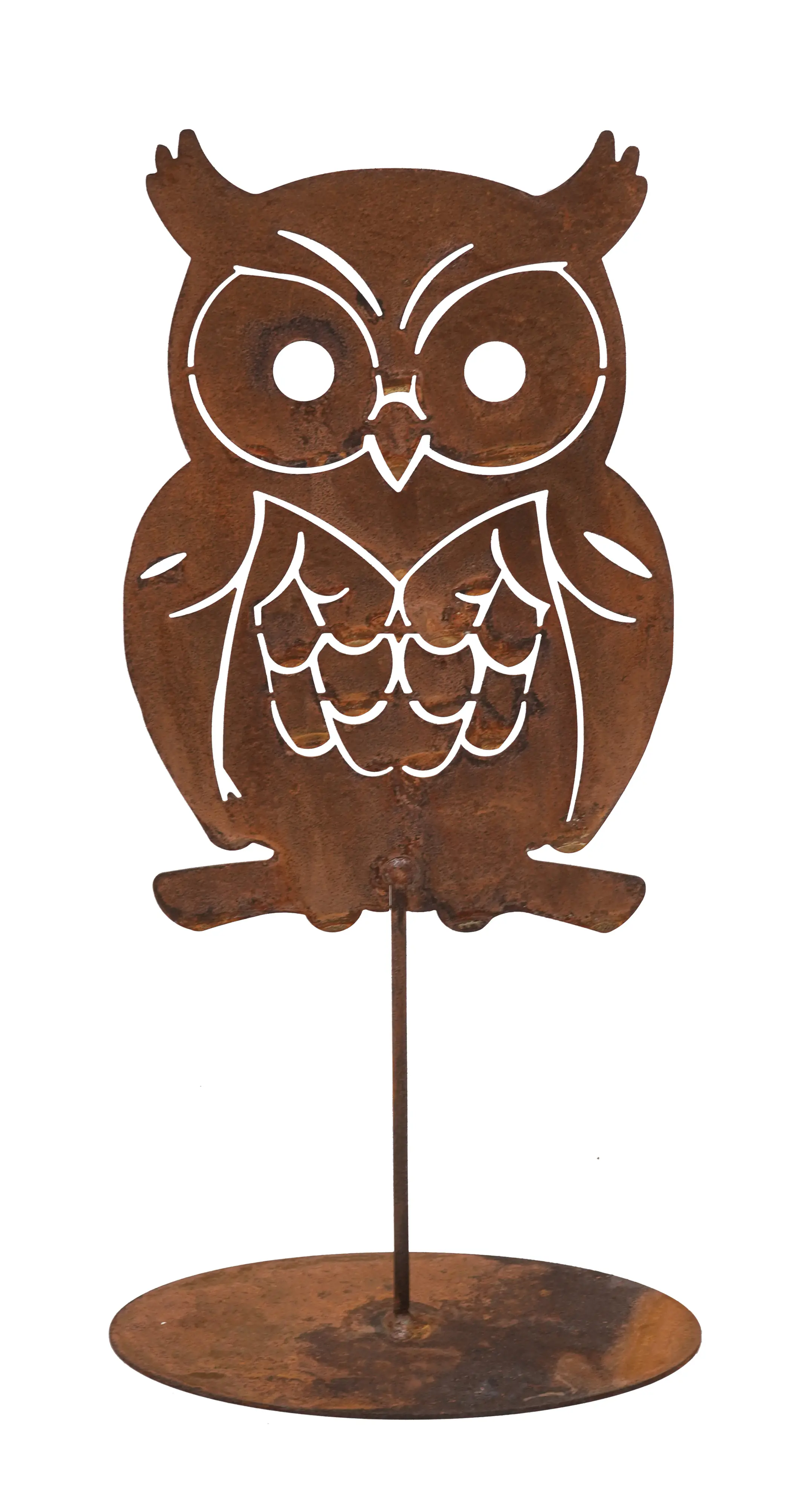 Badeko Dekoaufsteller Schwibbogen Robin auf Bodenplatte 60 x 30 cm rostbraun