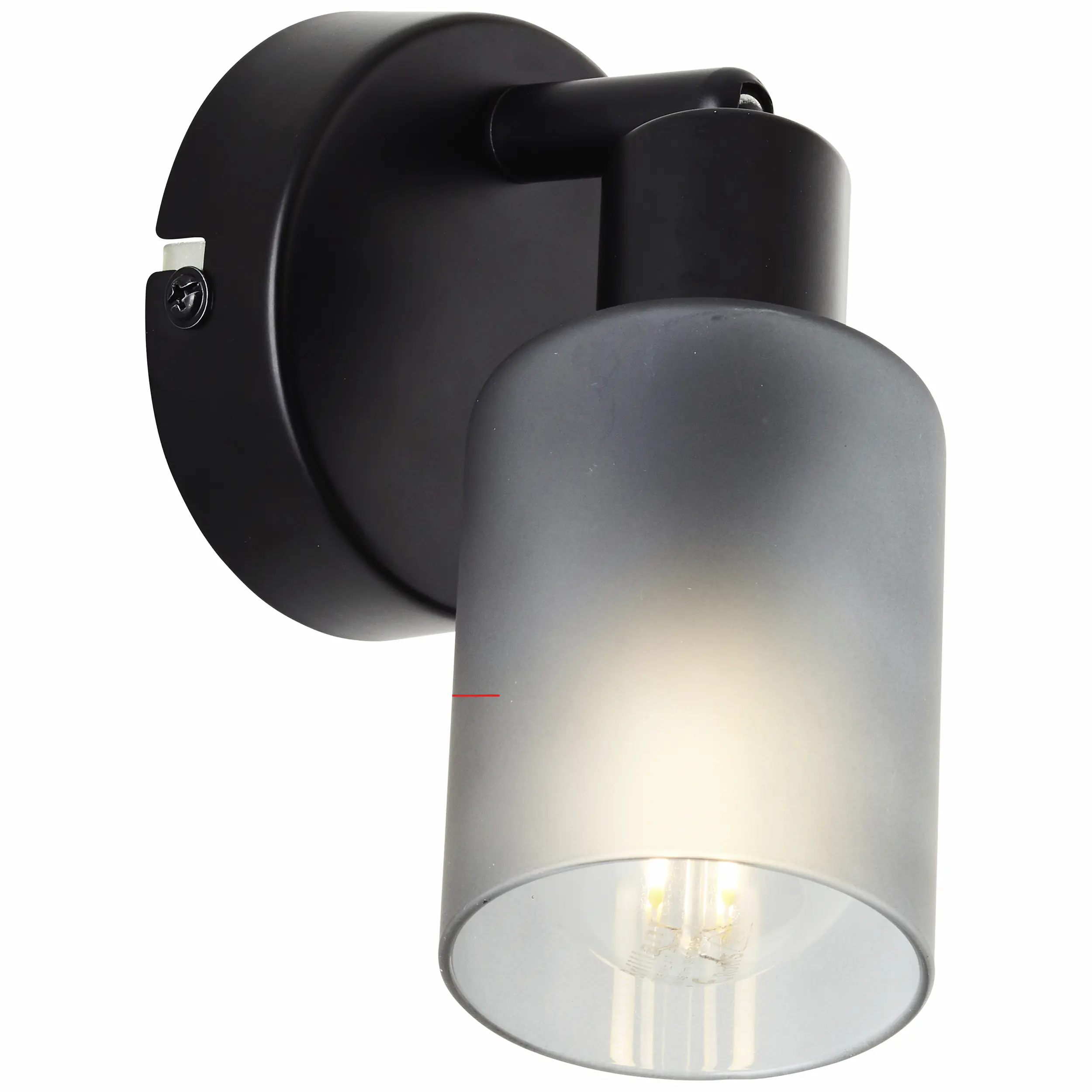 Brilliant Wandleuchte Loralie 1er Spot schwarz rauchglas