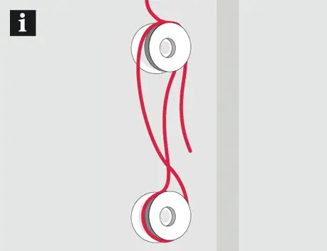 Gardinia Schnurwickler inklusive Schrauben, weiß, 6-er Pack