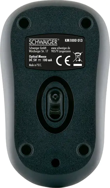 Schwaiger Optische Maus schwarz kabelgebunden, USB 2.0 A