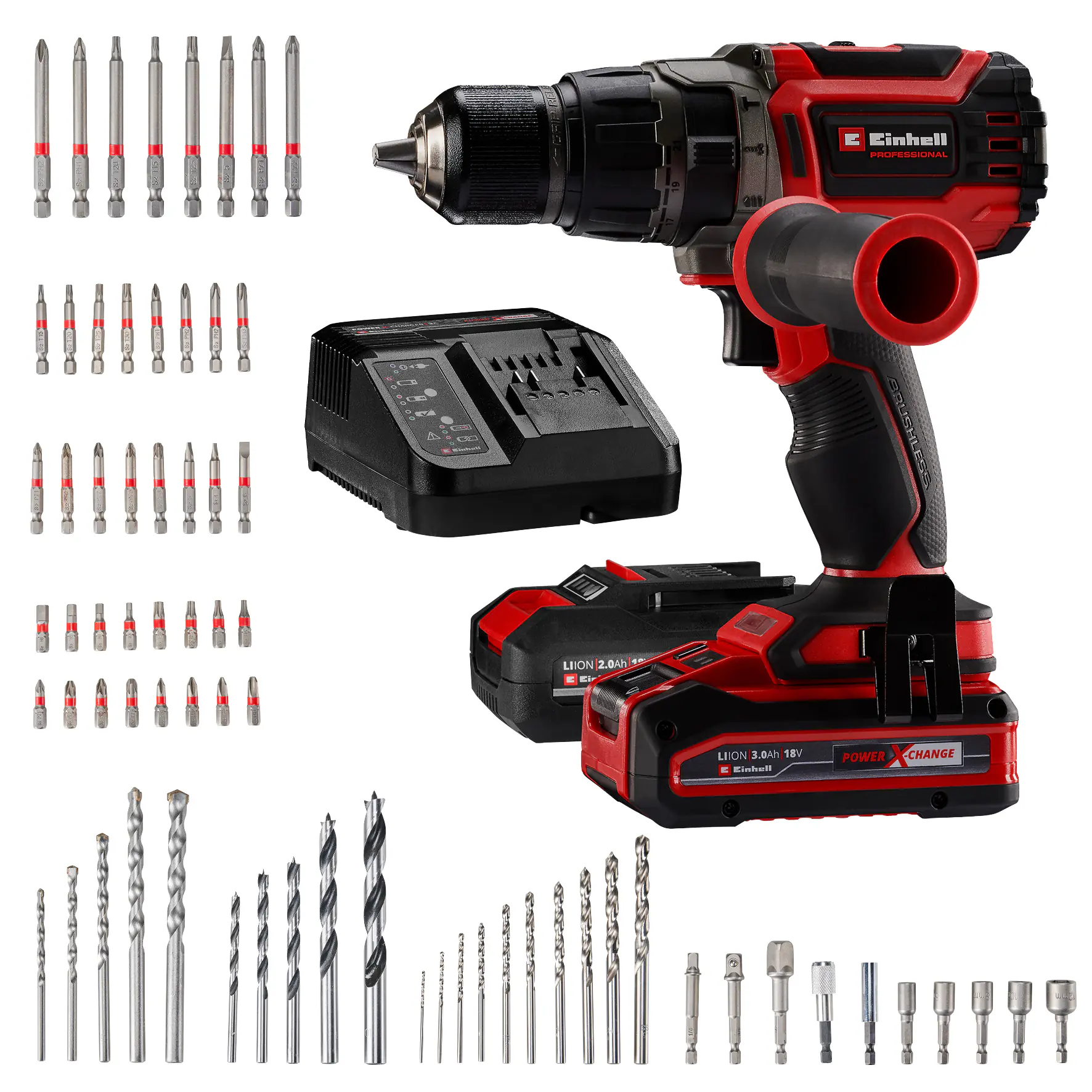Einhell Professional Akku-Schlagbohrschrauber Mobile Werkstatt TP-CD 18/70 Li-i BL+70 Set