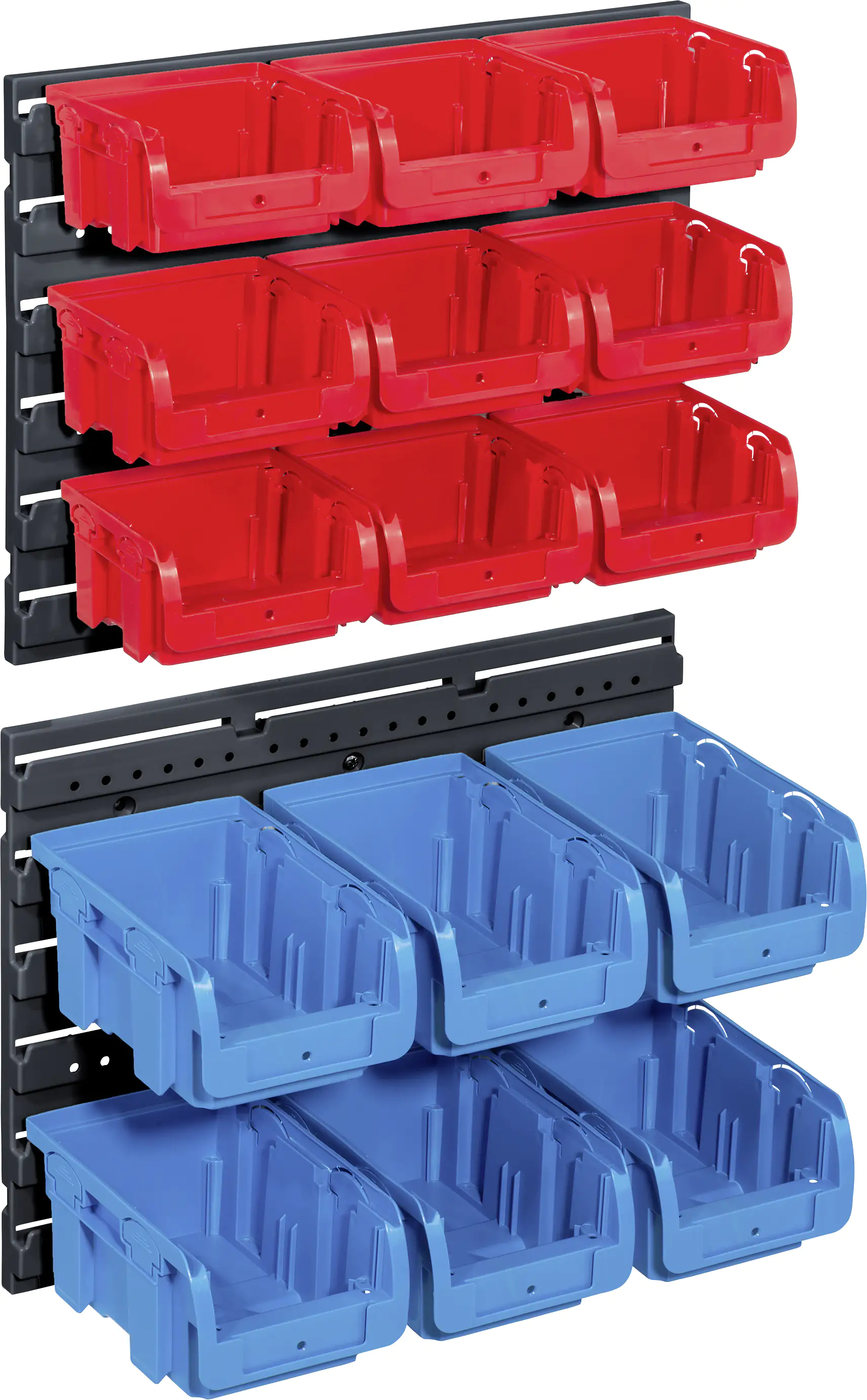 4005187571202_2383393 Allit Sichtboxen-Set ProfiPlus Set 38,5 x 13 x 34 cm / rot - blau