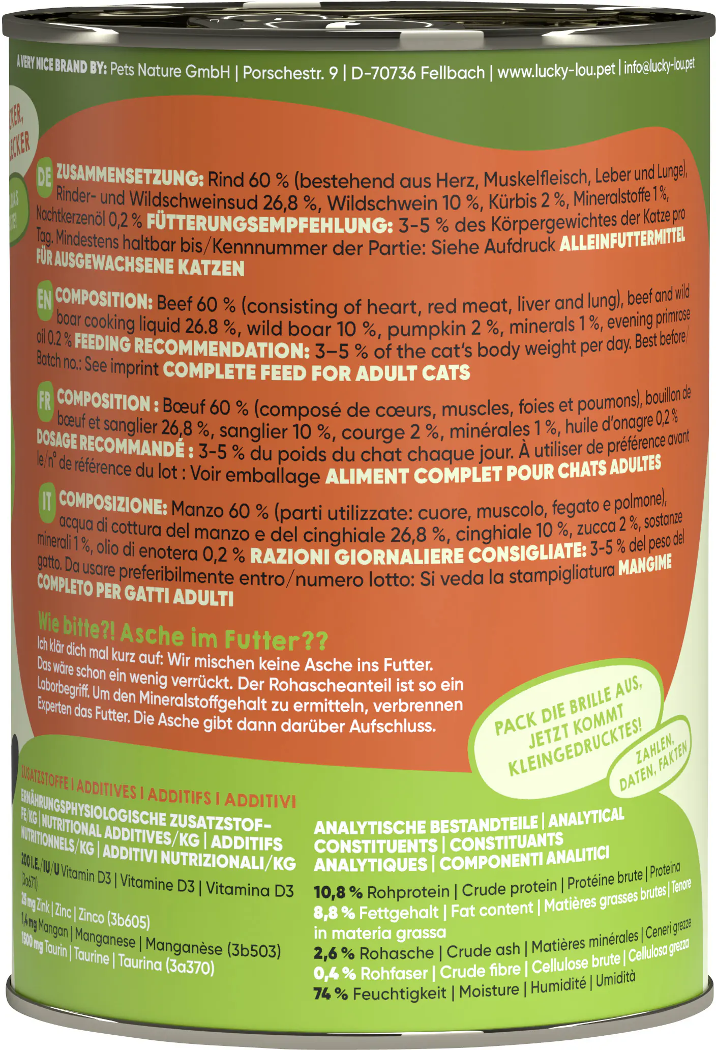 Lucky Lou Lifestage Adult Rind und Wildschwein 400g Lucky Lou Lifestage Adult Rind und Wildschwein 400g