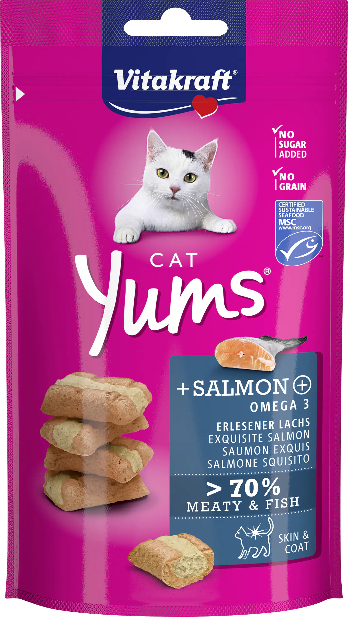 Vitakraft Cat Yums® +Lachs & Omega 3 MSC 40 g Vitakraft Cat Yums® +Lachs & Omega 3 MSC 40 g