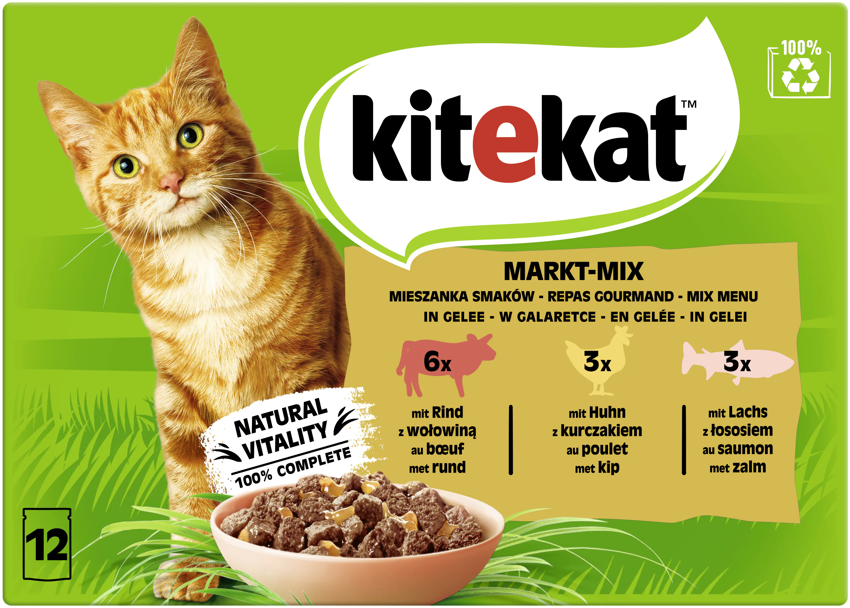 Kitekat Markt-Mix in Gelee Multipack 12x85 g