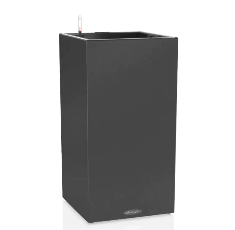 Lechuza Pflanzgefäß Canto Stone 40 LED high graphitschwarz