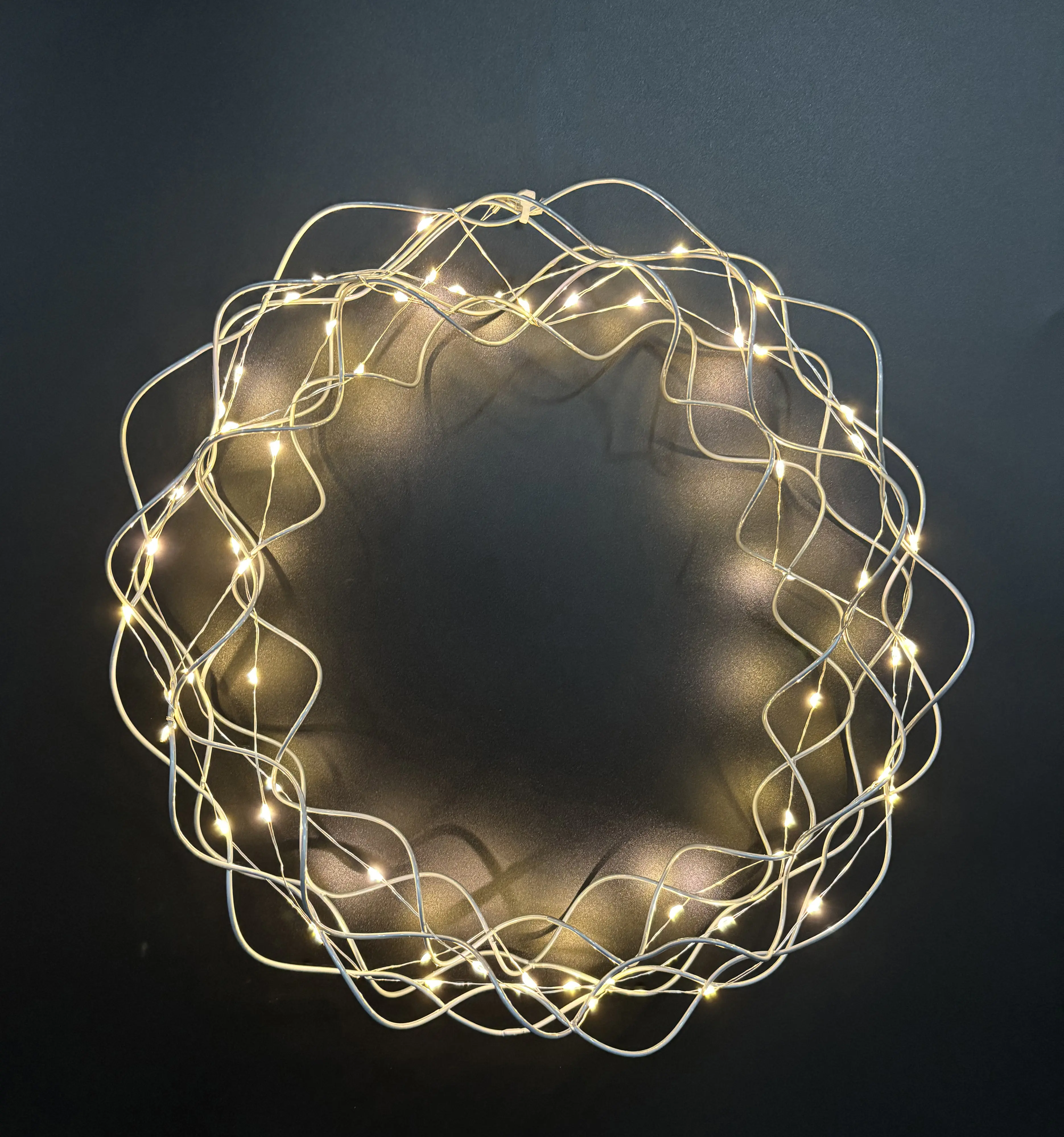 TrendLine LED Lichterkranz Ø 30 cm silber warmweiß