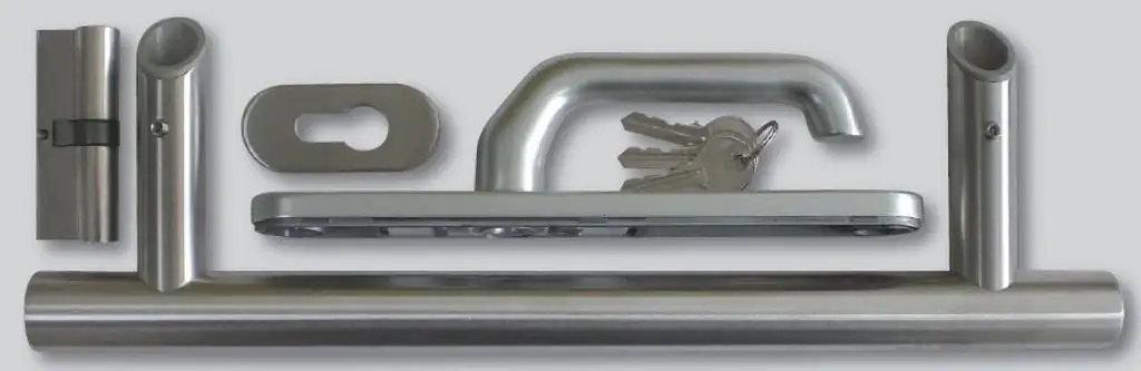 Haustür-Griffgarnitur (Standard) 40 cm Edelstahl