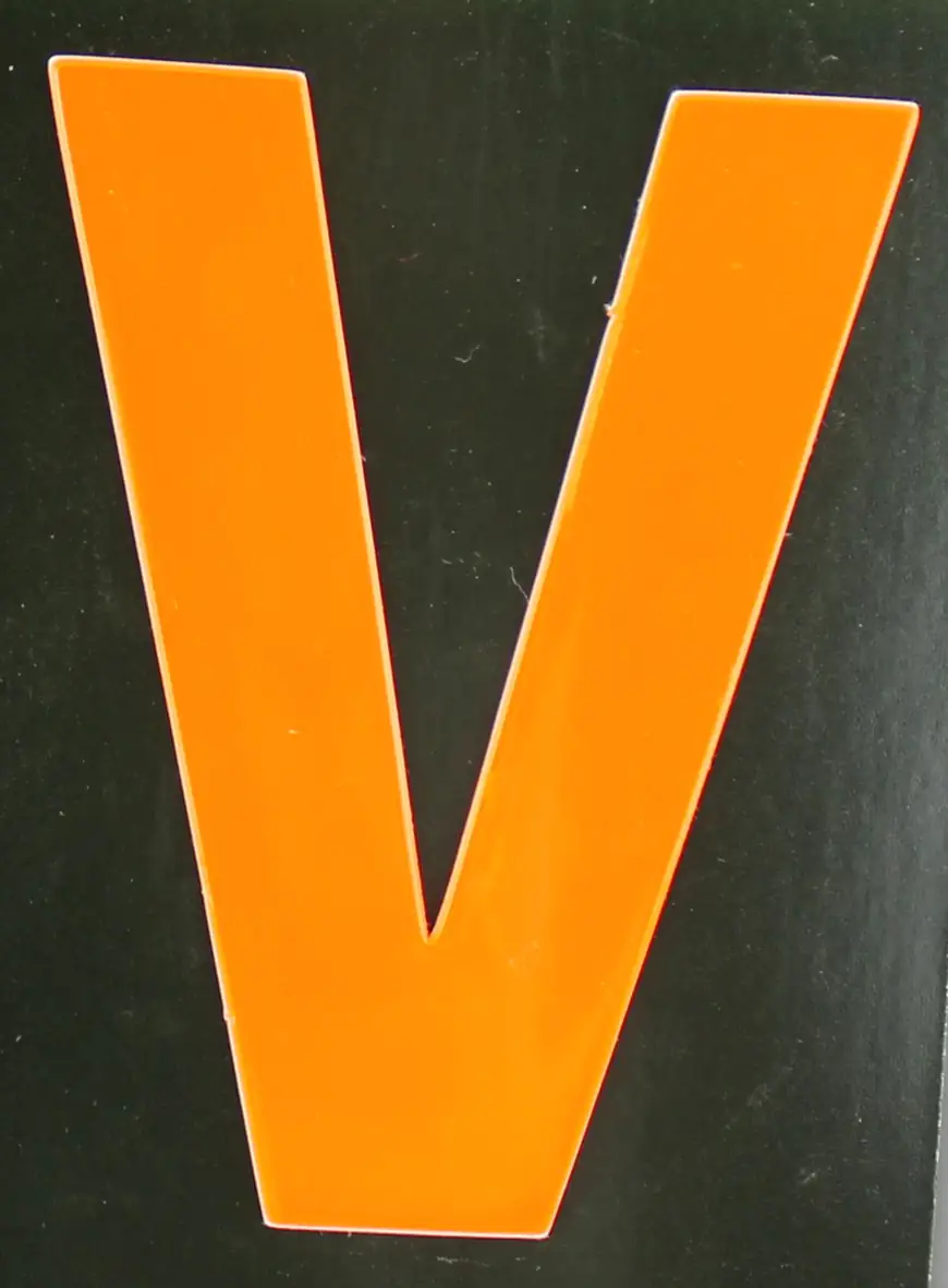 Conacord Reflektierender Klebebuchstabe V orange "V"