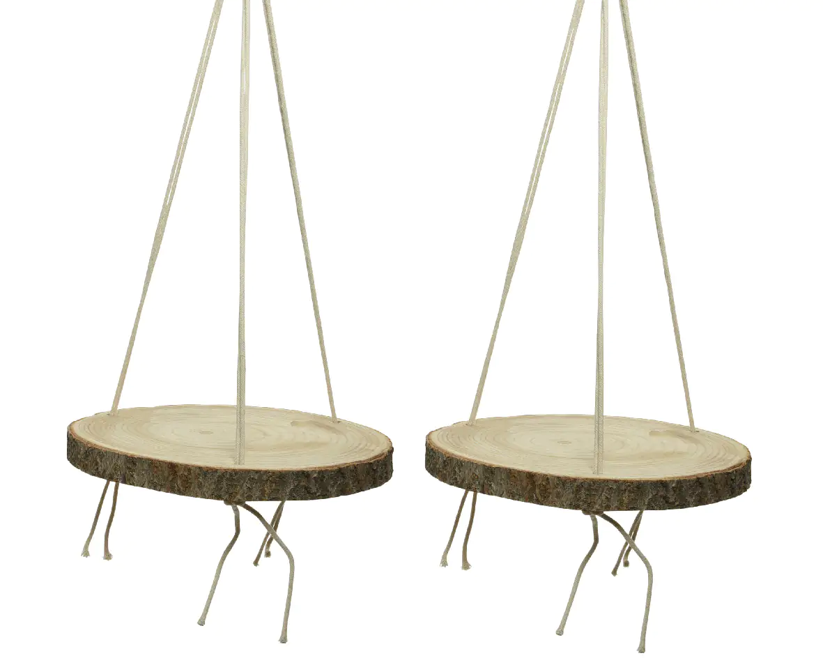 Kaemingk Dekotablett mit Baumwollaufhänger Ø 30 cm