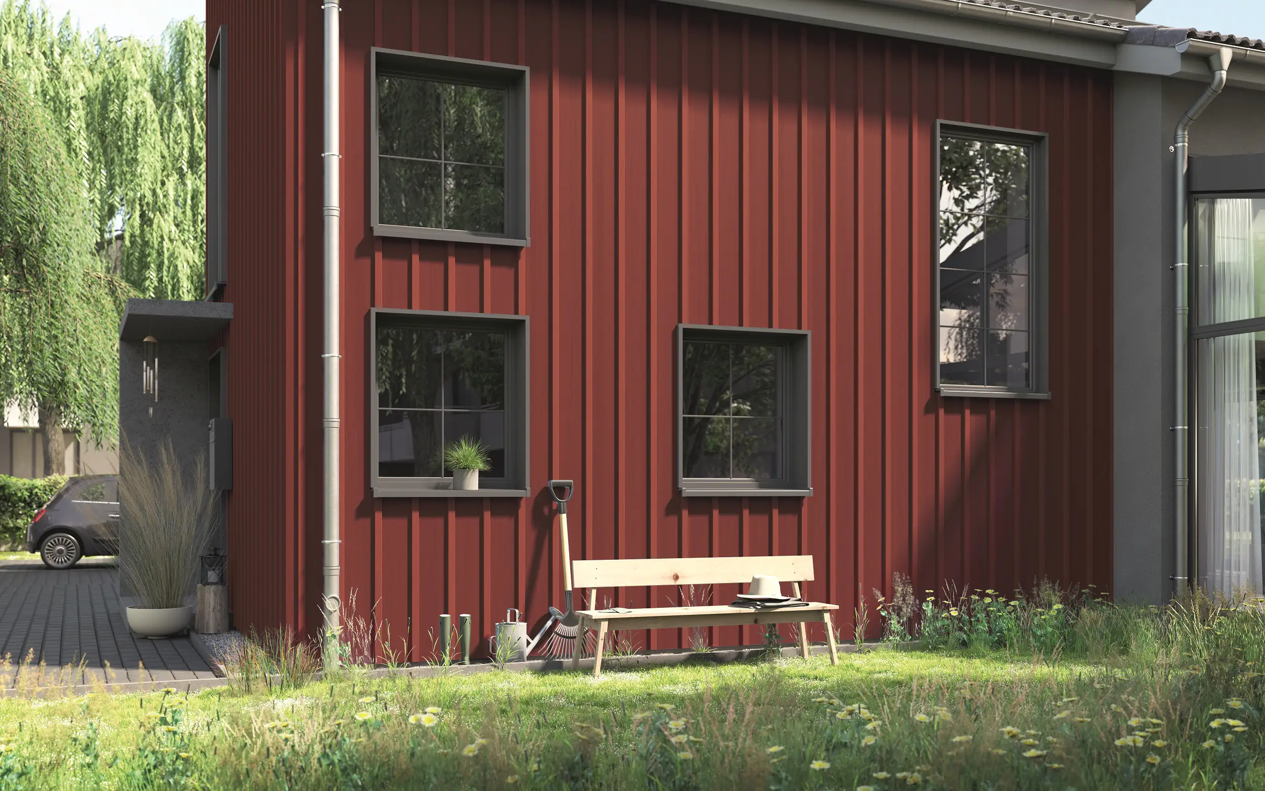 Alpina Wetterschutzfarbe 2,5 L schwedenrot