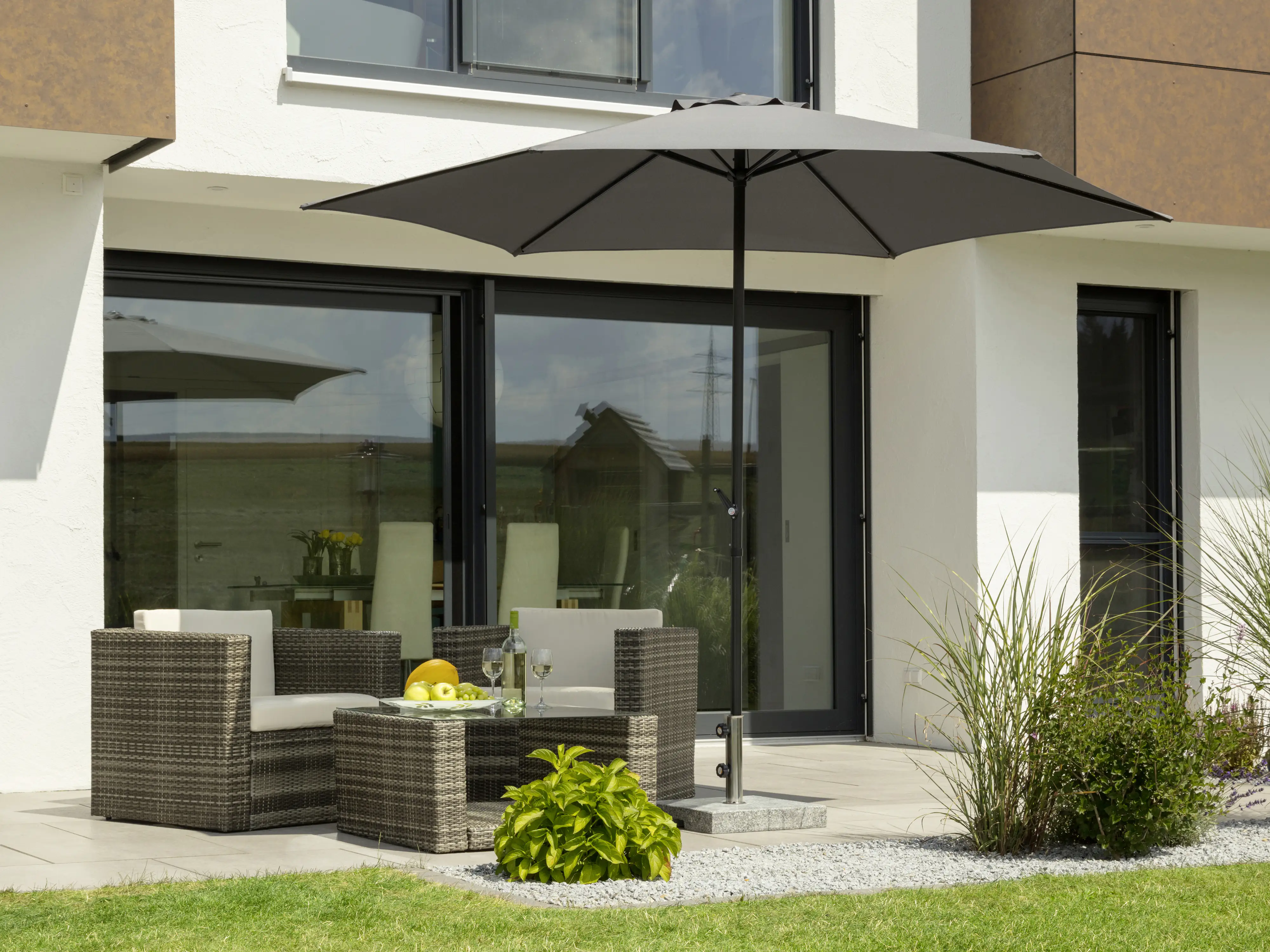 Schneider Sonnenschirm Bergamo anthrazit Ø 300 cm Schneider Sonnenschirm Bergamo anthrazit Ø 300 cm