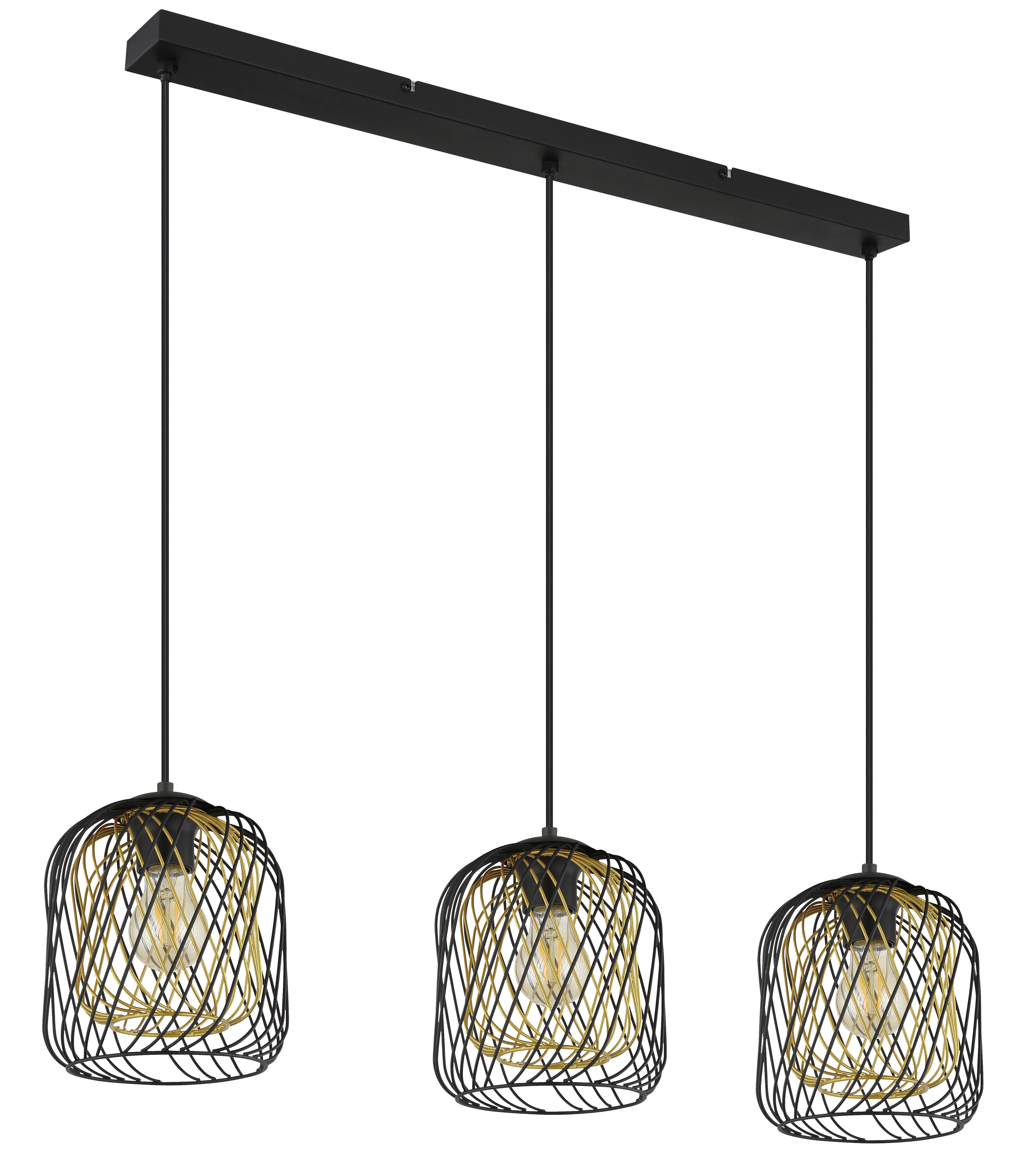 Globo Hängeleuchte Dichti 84 x 150 cm L x H schwarz matt