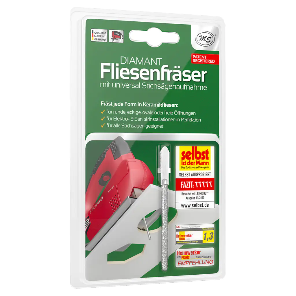 Diamant Fliesenfräser für Stichsägen mit Universal-Aufnahme Diamant Fliesenfräser für Stichsägen mit Universal-Aufnahme