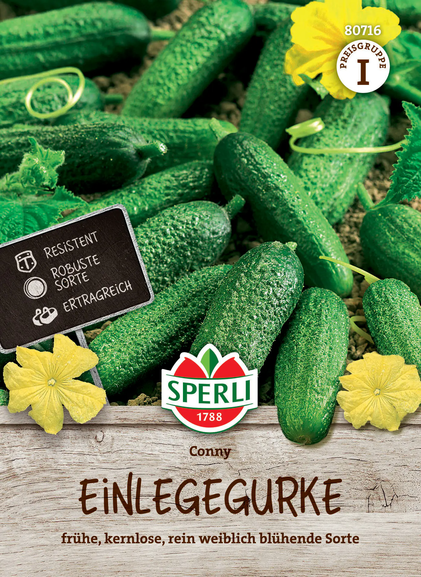 Sperli Saatgut Einlegegurken Conny F1 für ca. 20 Pflanzen