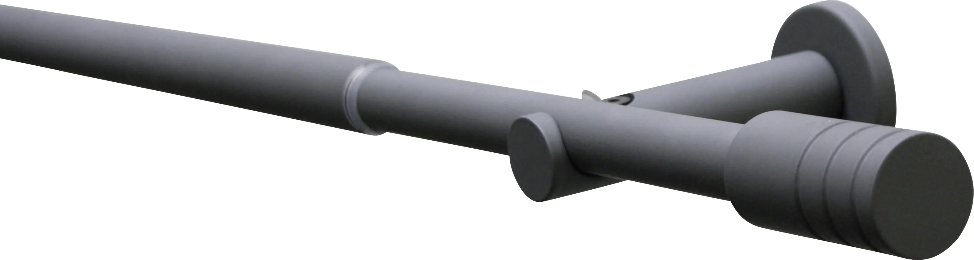 Gardinia Gardinenstangen-Set Elba Zylinder 1-Lauf Ø 16-19 mm Steingrau 120 cm - 210 cm Gardinia Gardinenstangen-Set Elba Zylinder 1-Lauf Ø 16-19 mm Steingrau 120 cm - 210 cm