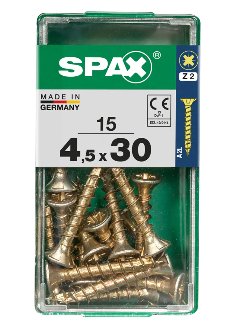 Spax Universalschrauben 4.5 x 30 mm PZ 2 - 15 Stk.