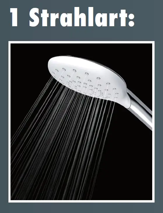 Primaster Handbrause Water Pic chrom-weiß wassersparend Primaster Handbrause Water Pic chrom-weiß wassersparend