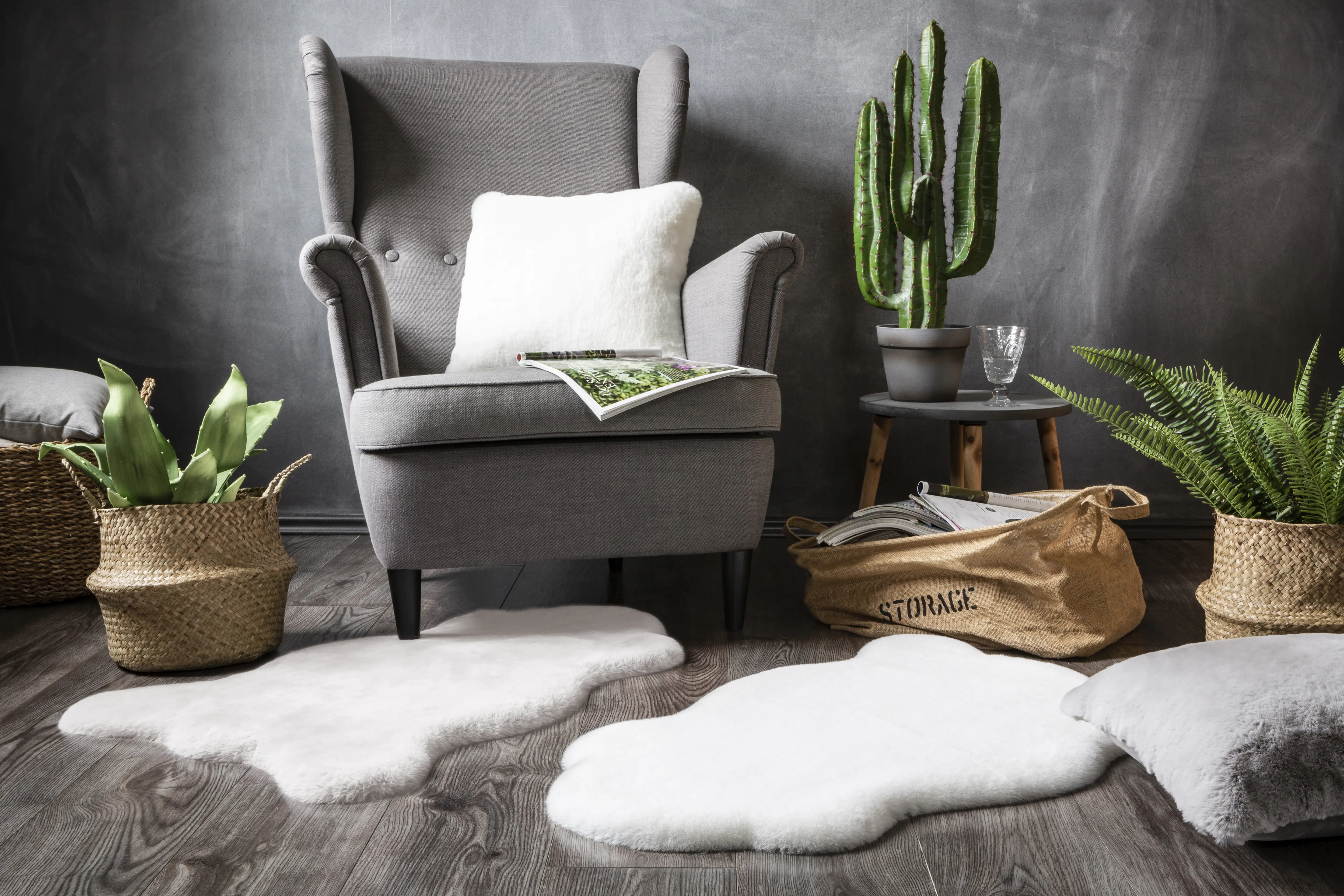 Andiamo Kunstfell Cingoli weiß, 55 x 80 cm