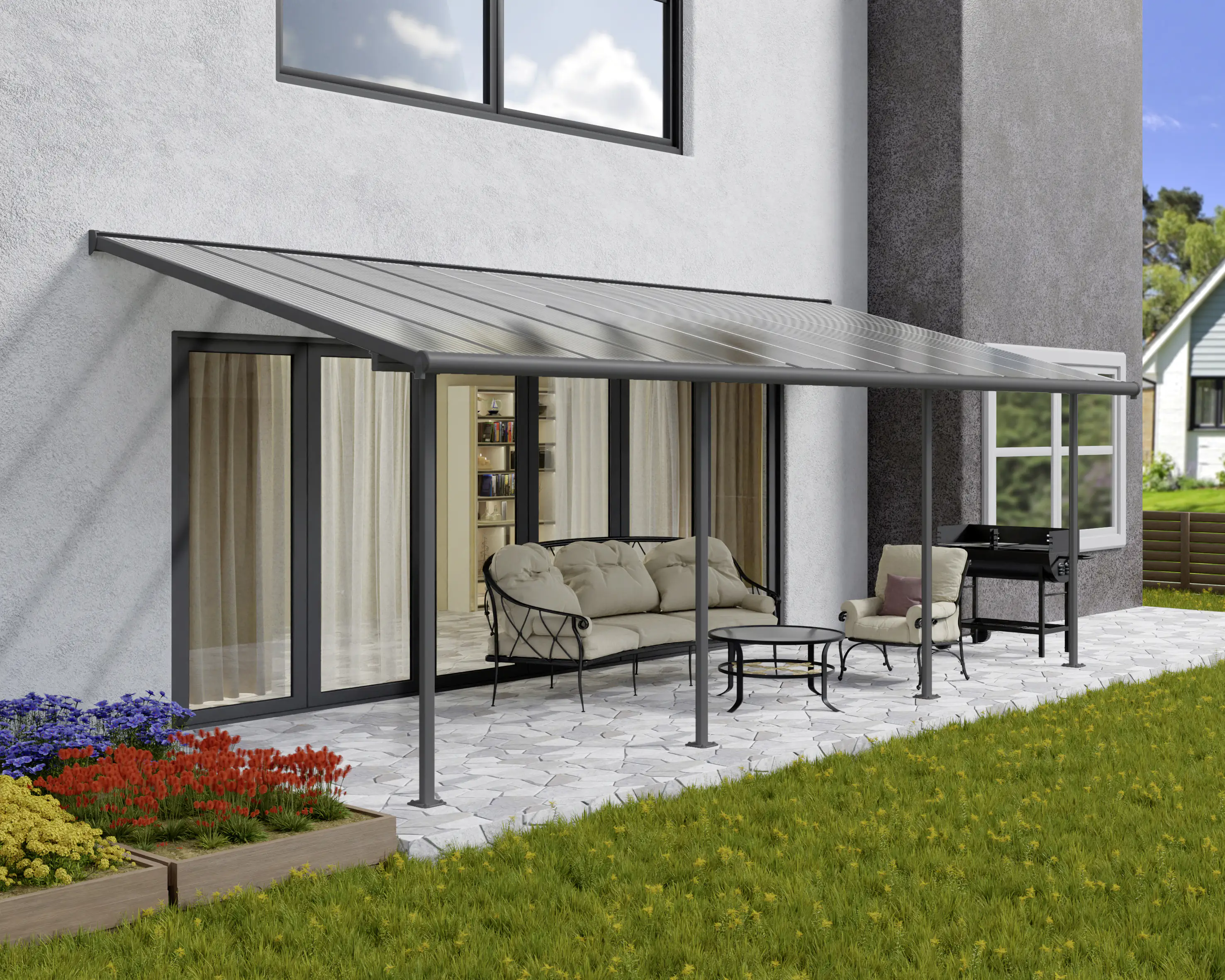 Canopia Terrassenüberdachung Sierra 860 x 295 cm anthrazit Canopia Terrassenüberdachung Sierra 860 x 295 cm anthrazit