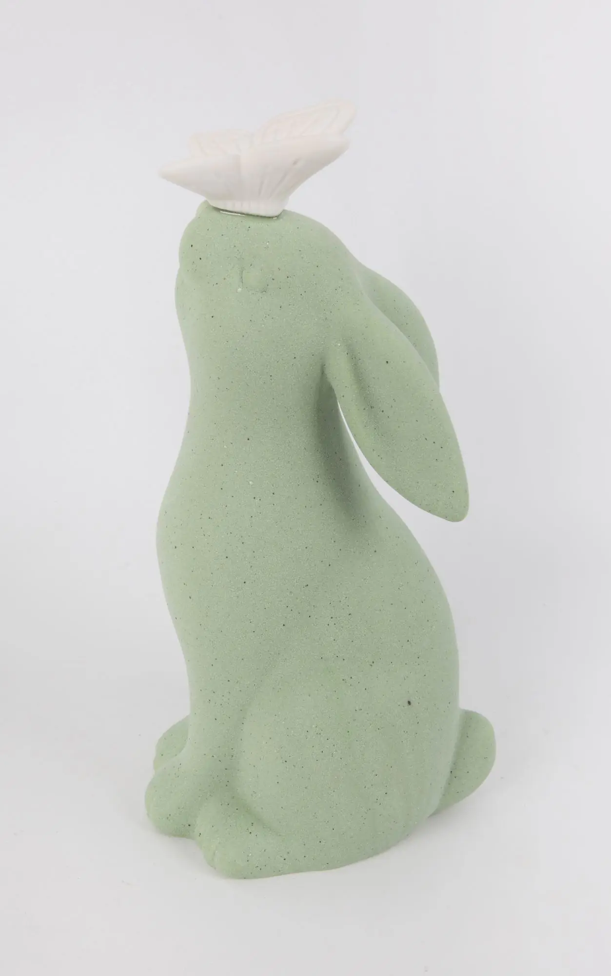 TrendLine Dekofigur Hase Keramik 24 x 12 cm grün