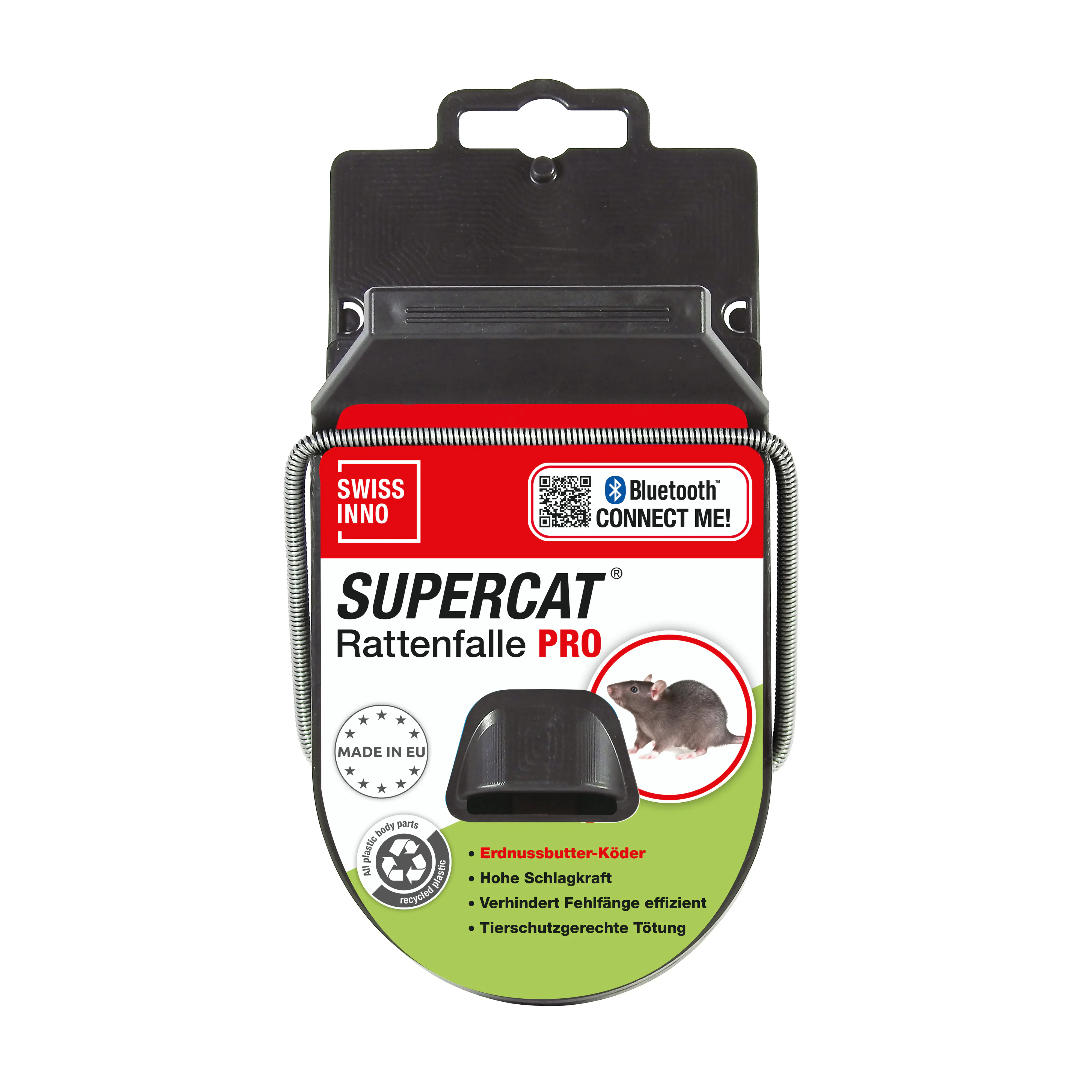 Swissinno Rattenfalle PRO SuperCat inkl. Erdnussbutter-Köder