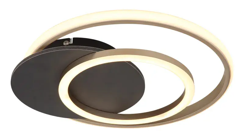 Globo Deckenleuchte Julio 38 x 36 cm L x B grau matt warmweiß