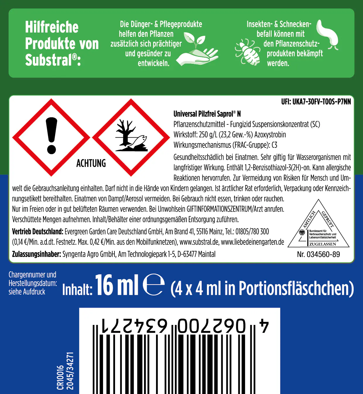 Substral Celaflor Combi-Rosenspritzmittel 1 x 7,5 + 1 x 4 ml