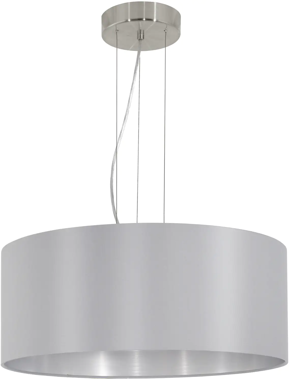 Eglo Pendelleuchte Maserlo grau-silber Ø 53 cm E27, max. 60 W