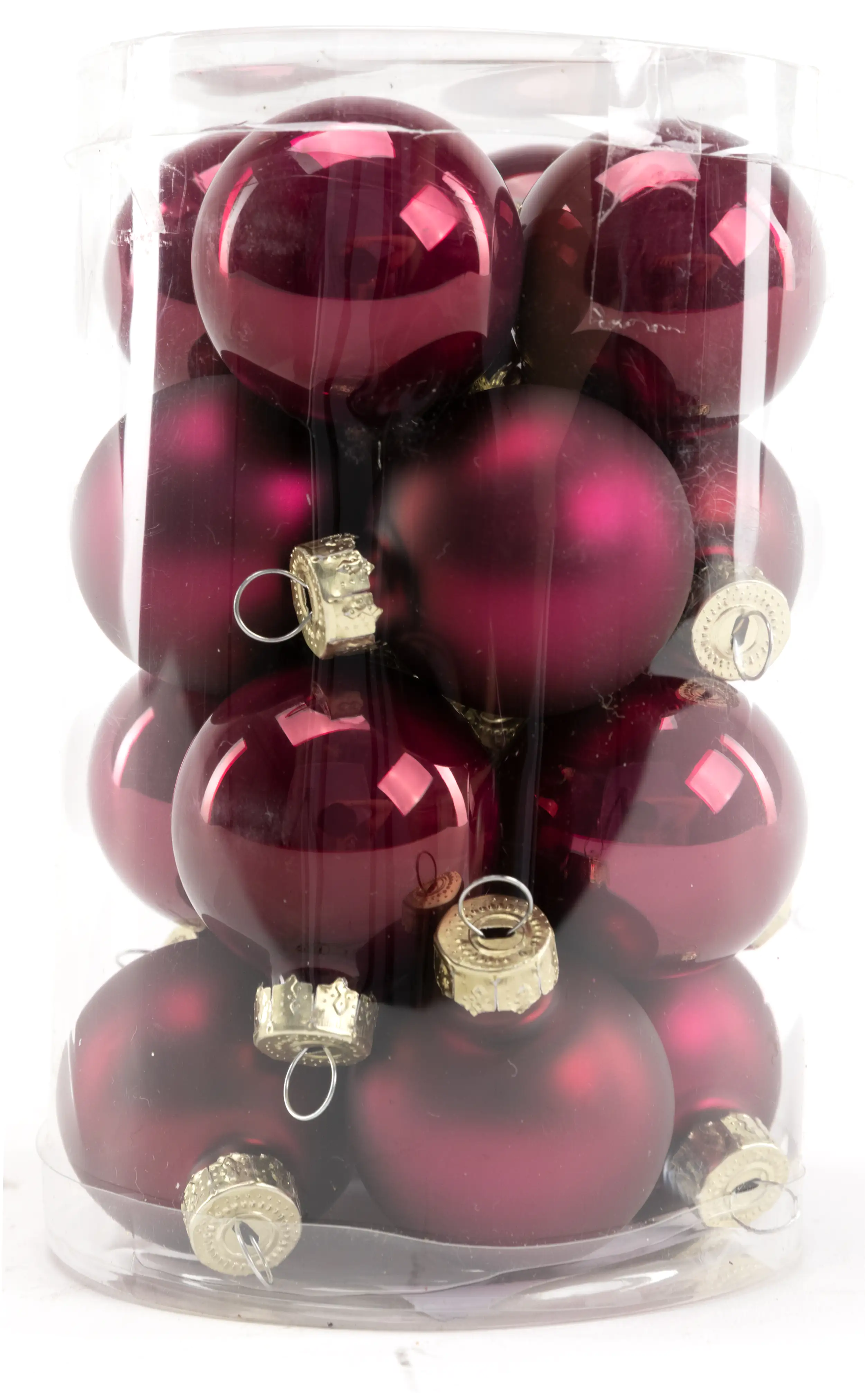 4333692537513 TrendLine Mini-Christbaumkugeln aus Glas Ø 3,5 cm magnolienrosa 16 Stück