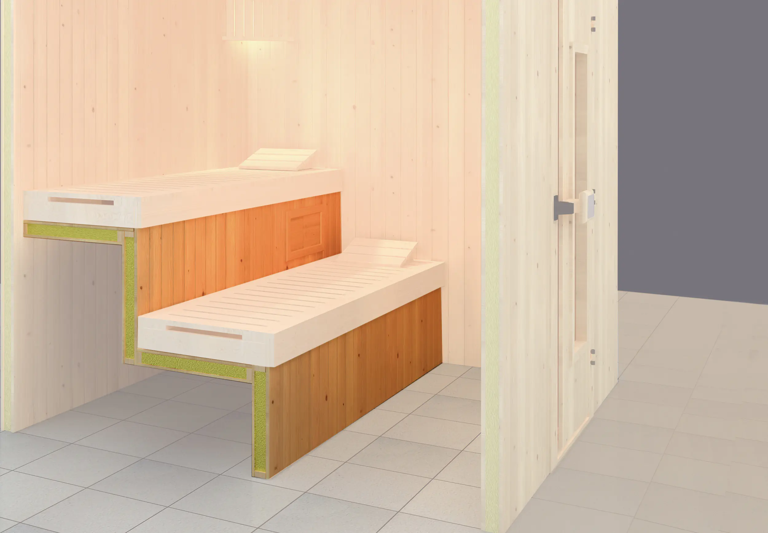 Energie-Sparpaket für Saunagrößen für Saunagrößen 200 cm x 180 - 200 cm