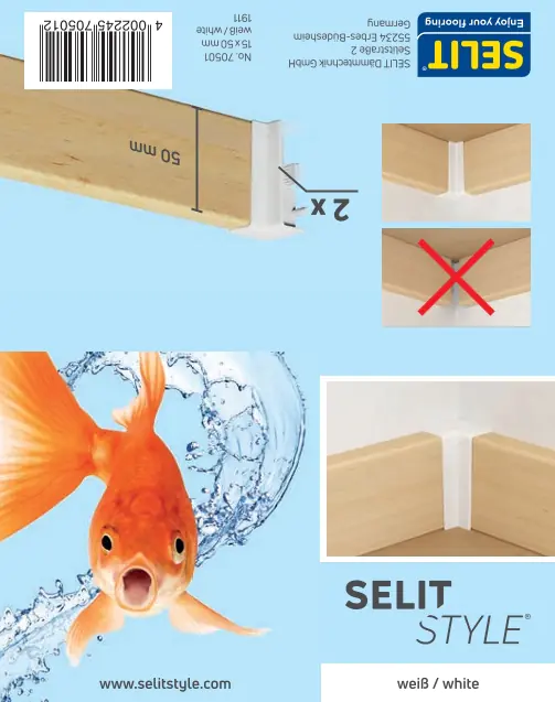 SELITSTYLE Außenecke weiß Höhe 50 mm 2 Stück