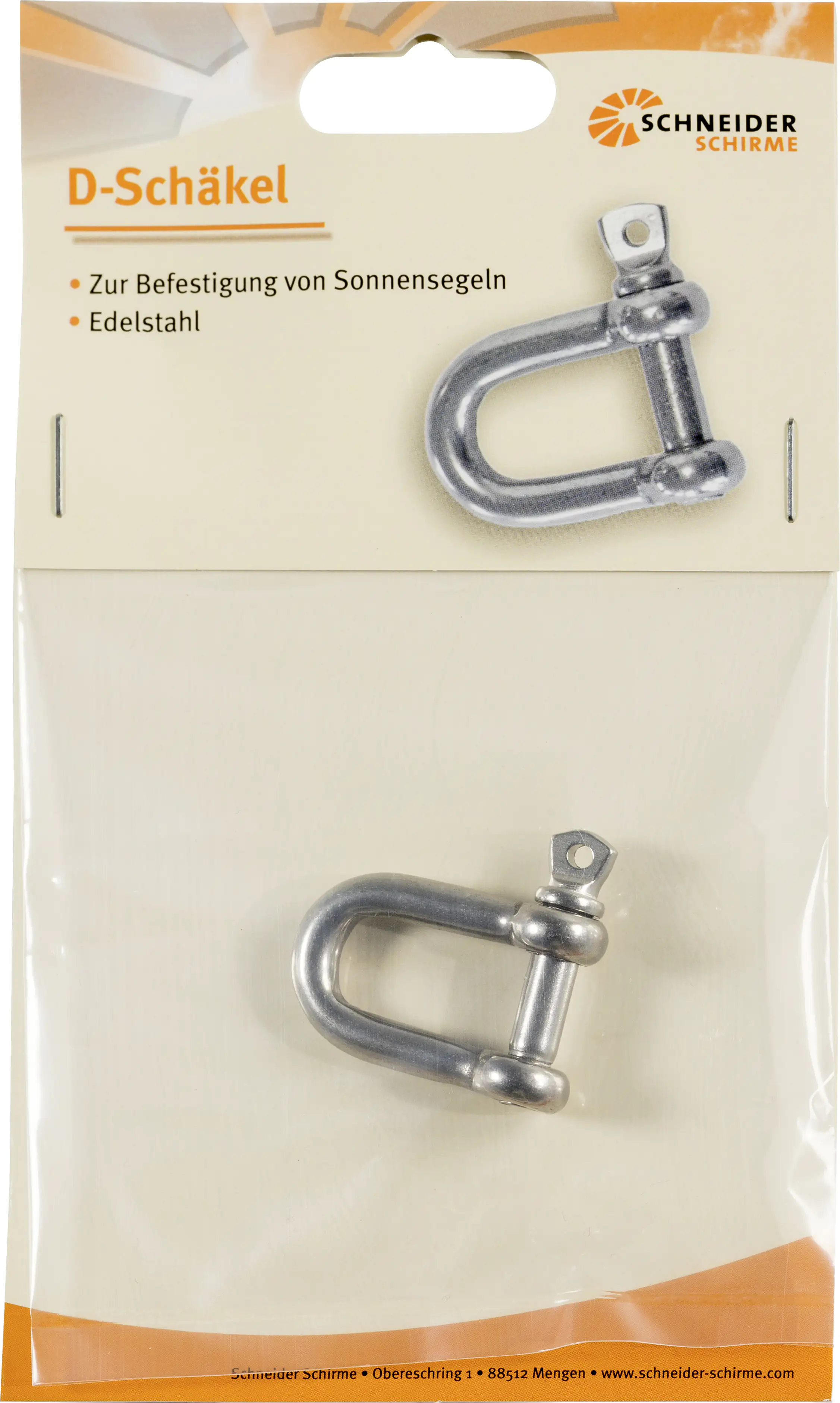 Schneider D-Schäkel für Sonnensegel
