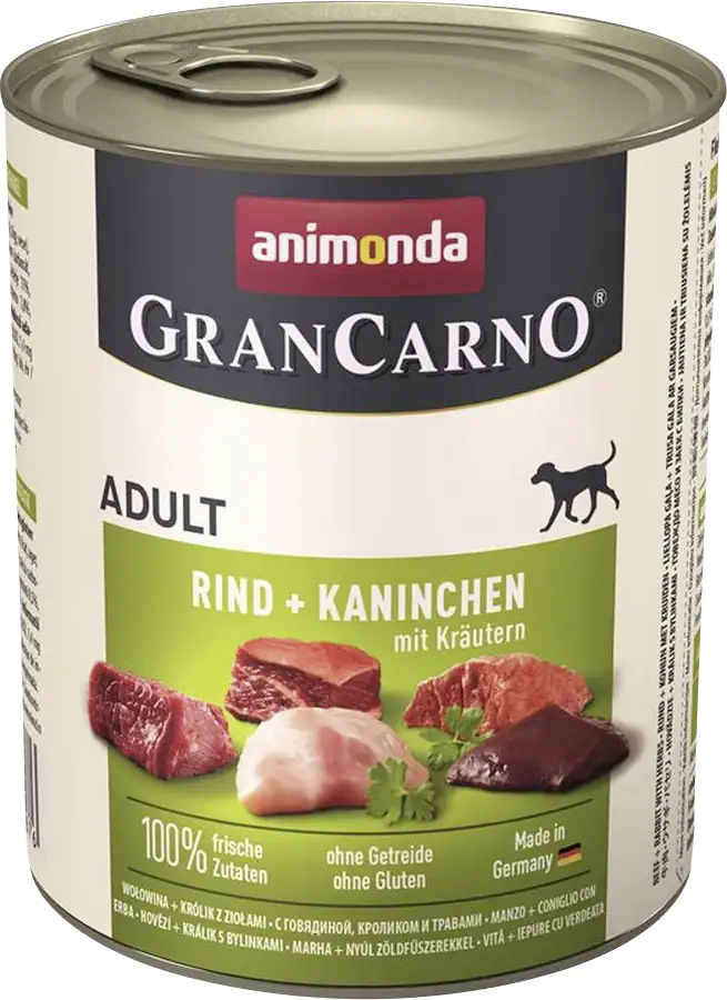 Animonda GranCarno Hundenassfutter Adult Rind + Kaninchen 800 g