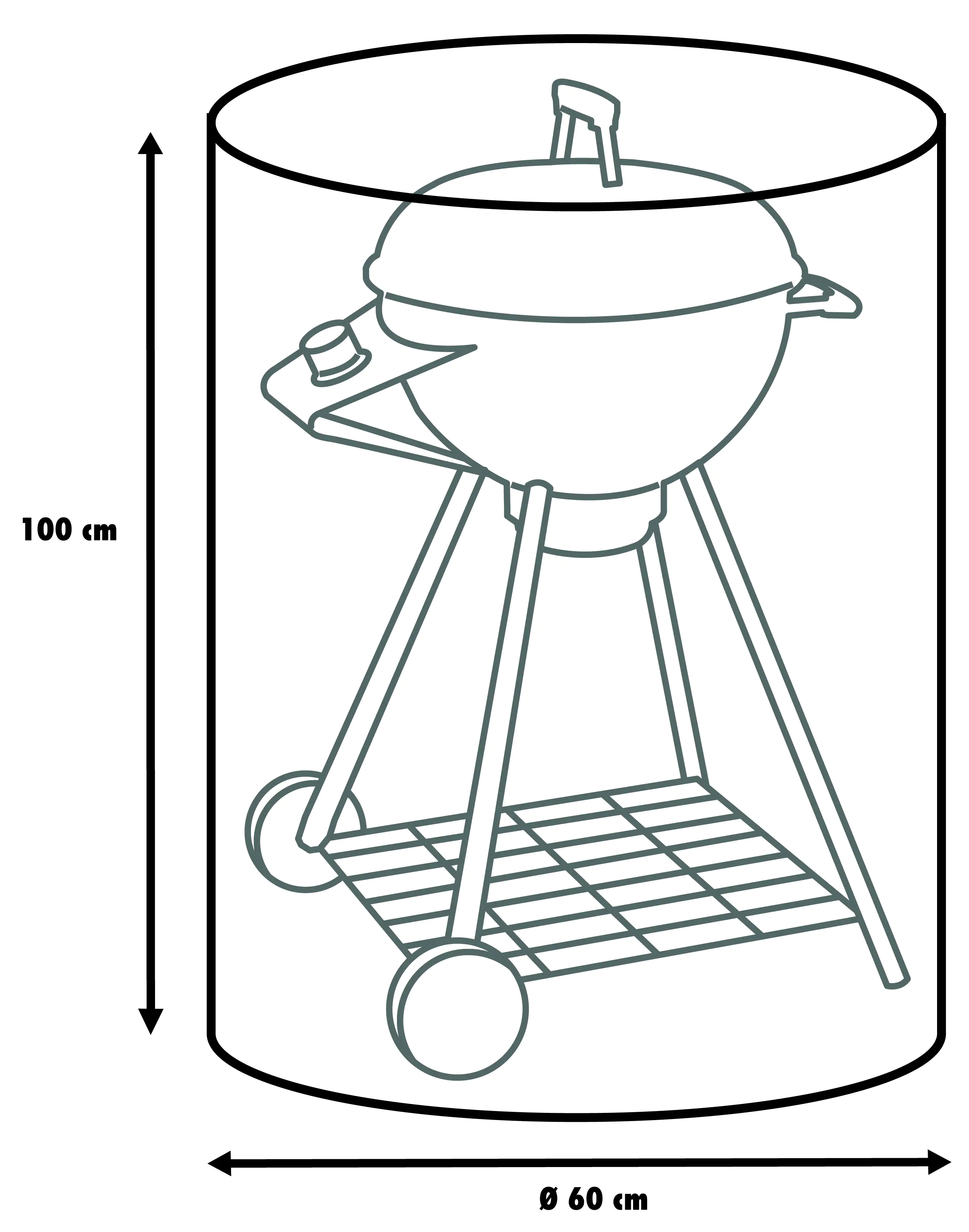 Primaster Schutzhülle für Kugelgrills Ø 60 x 100 cm