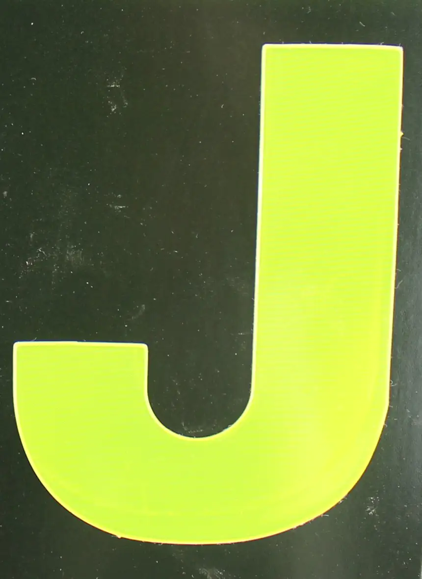 4004947548751 Conacord Reflektierender Klebebuchstabe J gelb "J"