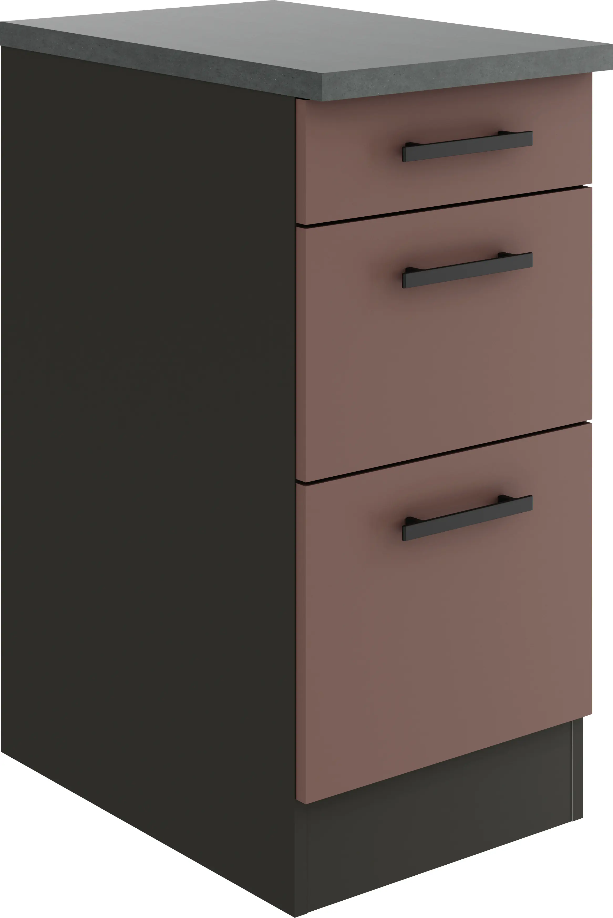 Optifit Unterschrank Nizza 407 rostrot/anthrazit matt 40 cm 