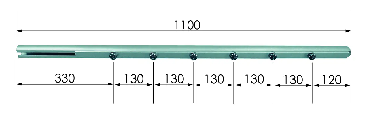 Treba B1 AluTop Geländerstab Aluminium eloxiert