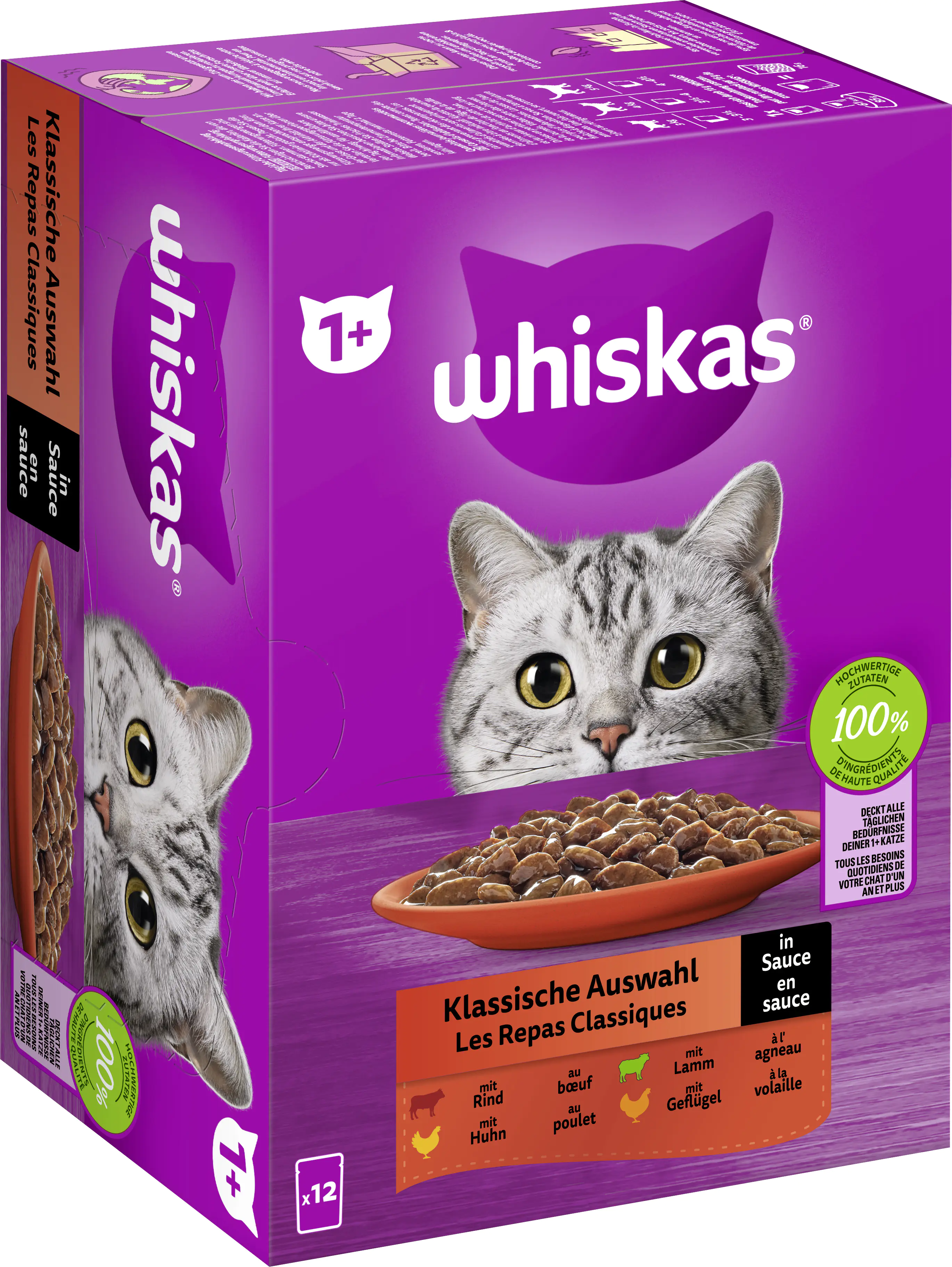 Whiskas Multipack klassische Auswahl in Sauce Katzenfutter 12 x 85 g Whiskas Multipack klassische Auswahl in Sauce Katzenfutter 12 x 85 g