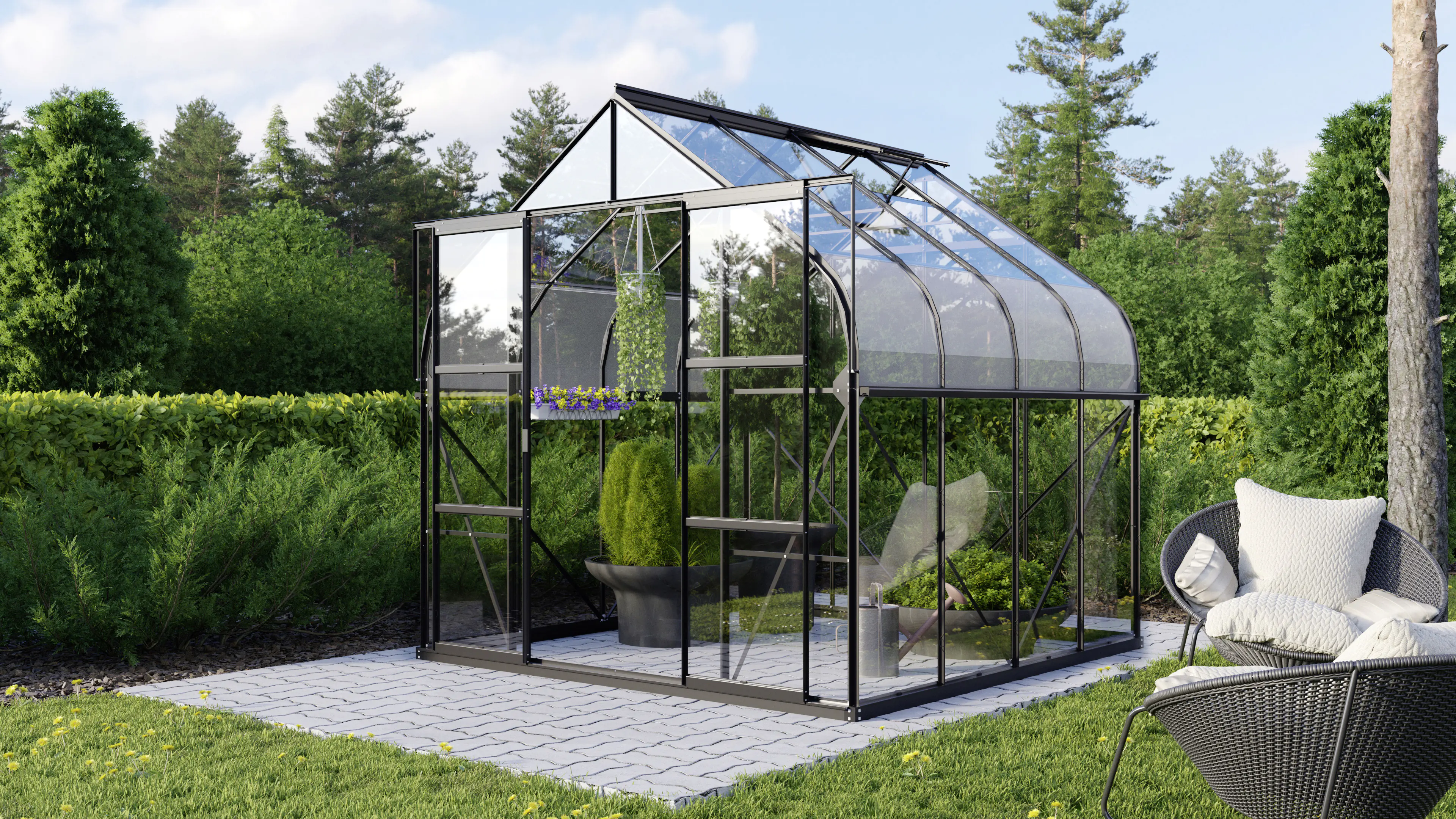 Vitavia Gewächshaus Dione 6700 264 x 258 cm 3 mm Sicherheitsglas