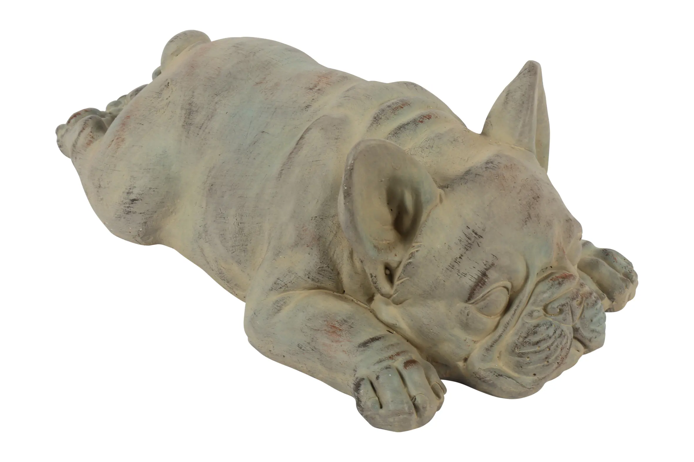 Dekofigur Hund Bertram liegend 40 x 13,5 cm grau