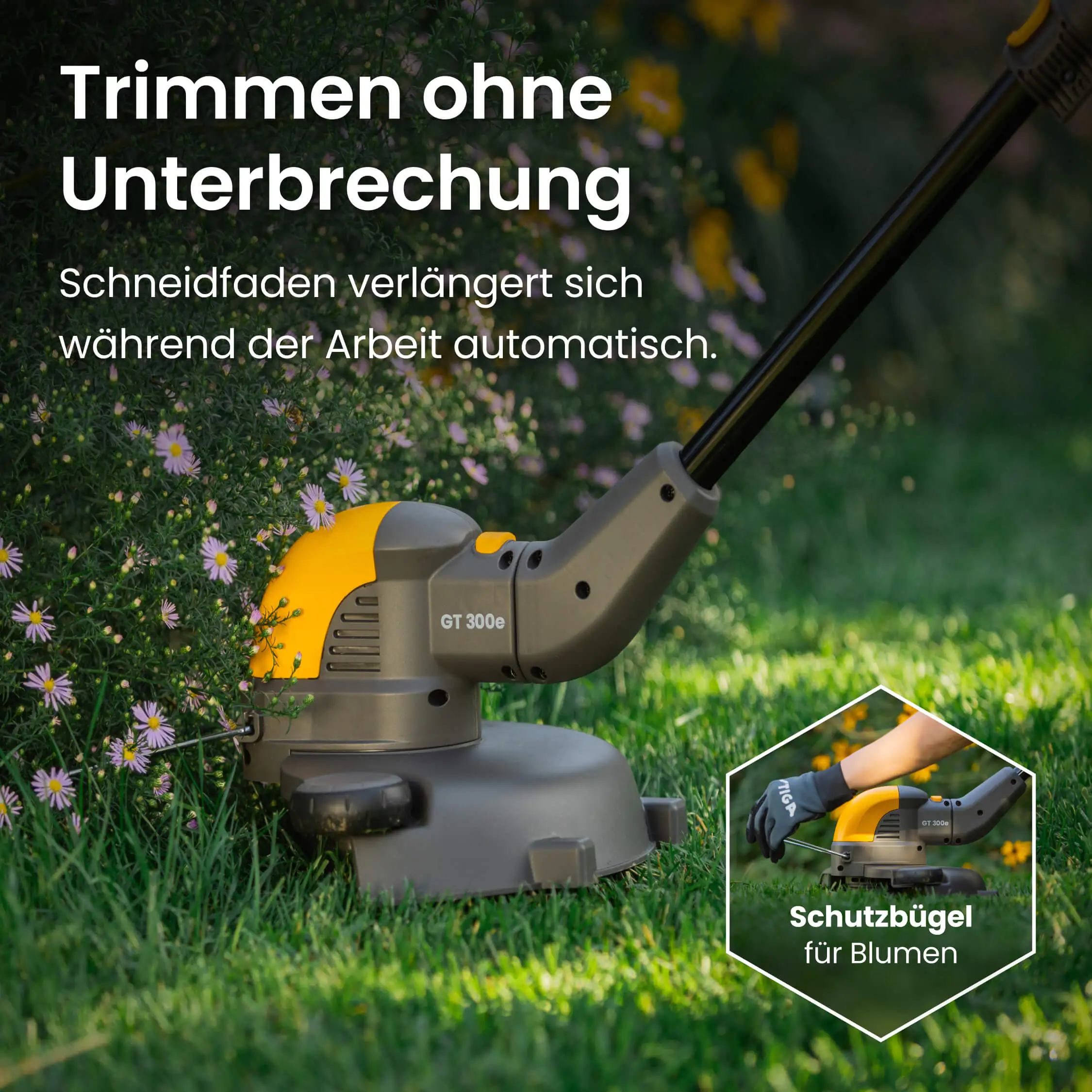 Stiga Akku-Trimmer GT 300e Set inkl. Akkus und Ladegerät