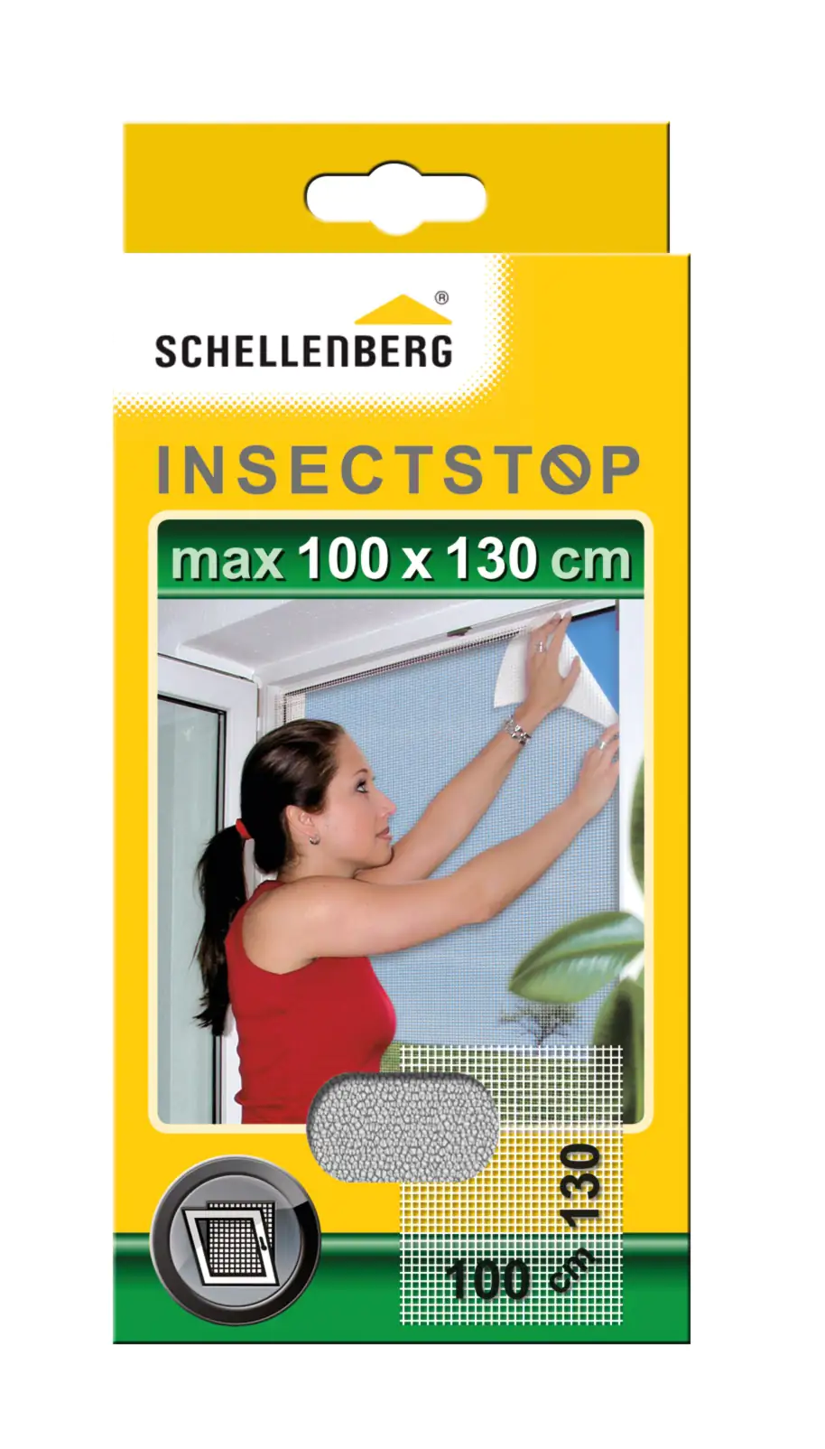 Schellenberg Fliegengitter Minirolle 100 x 130 cm weiß kürzbar