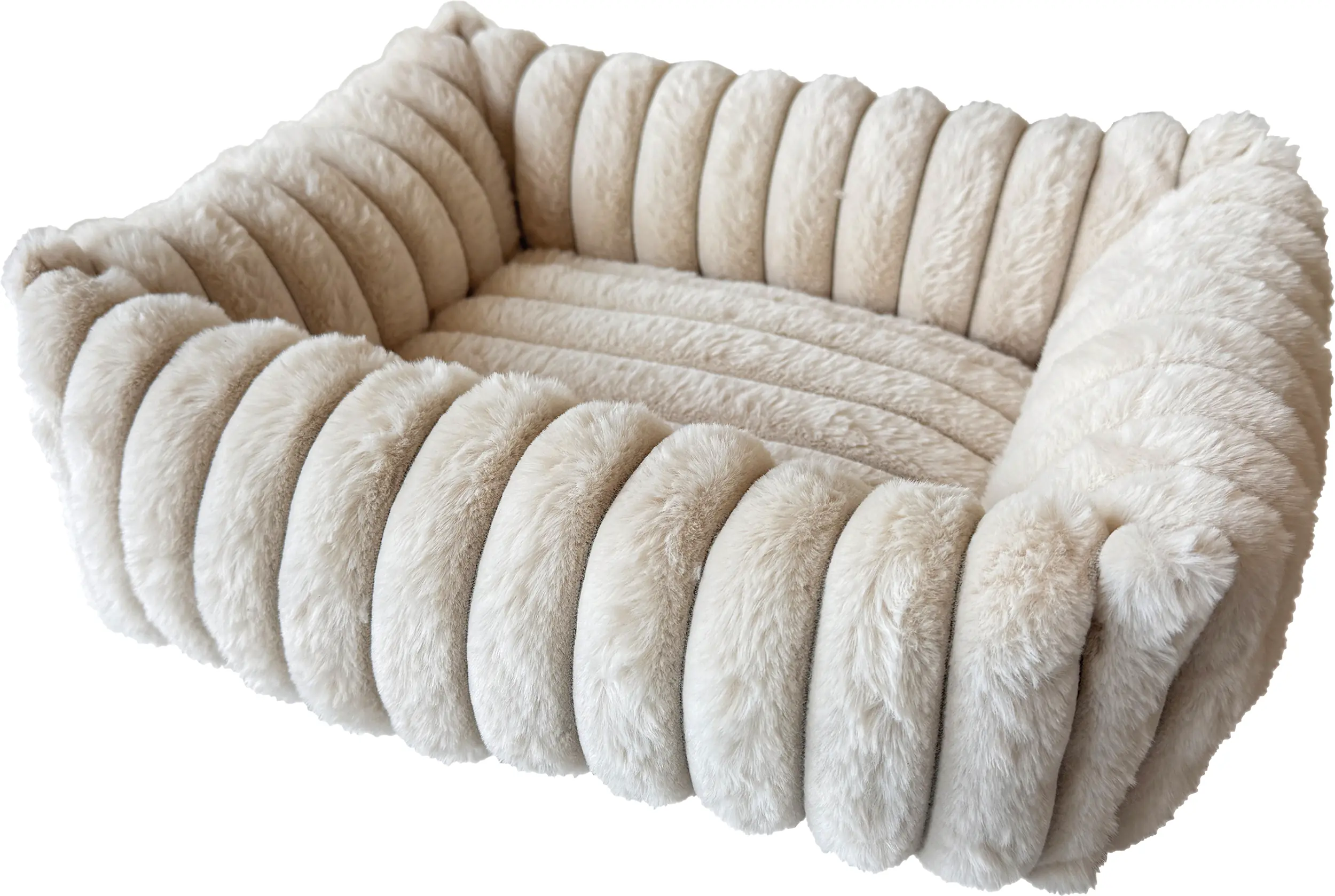Nobby Hundebett Stripe 50 x 40 cm creme
