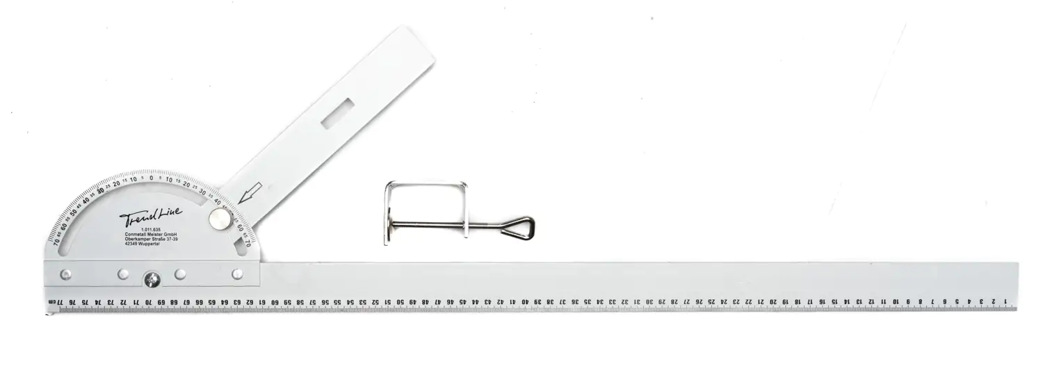 TrendLine Multifunktionswinkel-Lineal mit wechselbarem Anschlag 77 cm